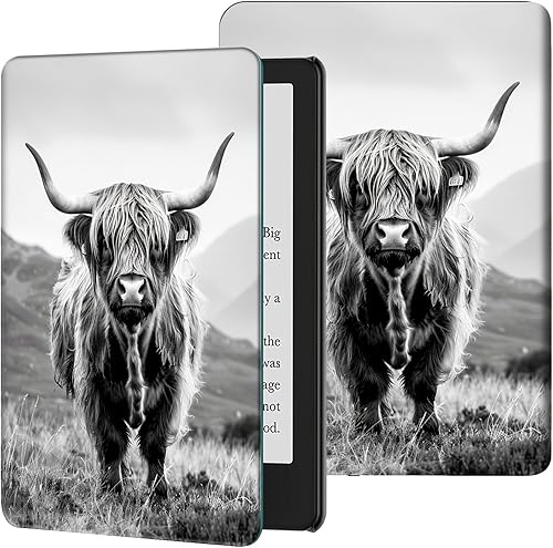 Vista 35 de Funda para Kindle Paperwhite de 7" (12ª generación, 2024) y Kindle Colorsoft Signature Edition, delgada, ligera, de piel sintética, ajustable, Smart
