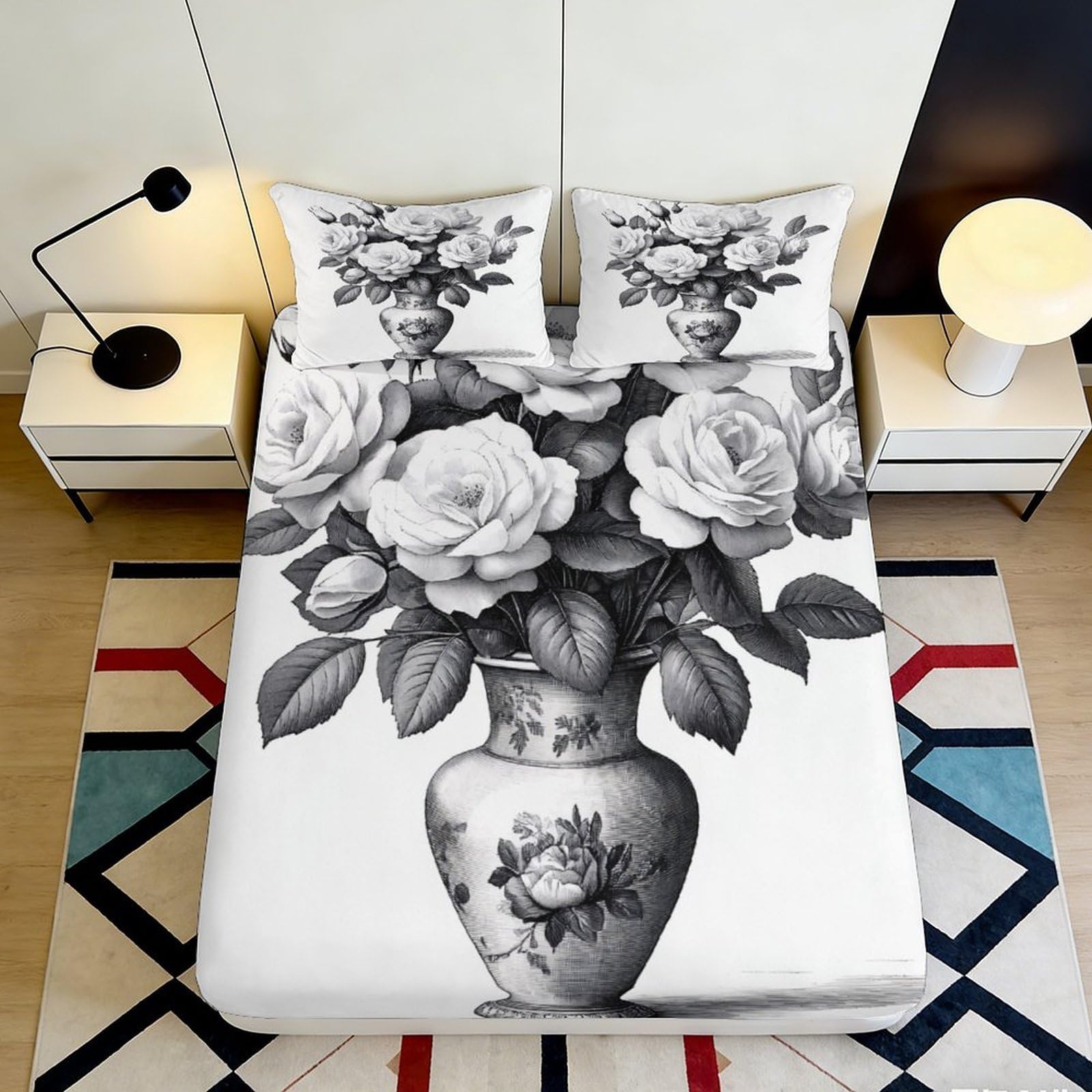 3D Printed Butterfly Fitted Sheet Microfiber Deep Pocket Non-Slip Bedroom Butterfly Mattress Fitted Cover Washable 140x200x25cm