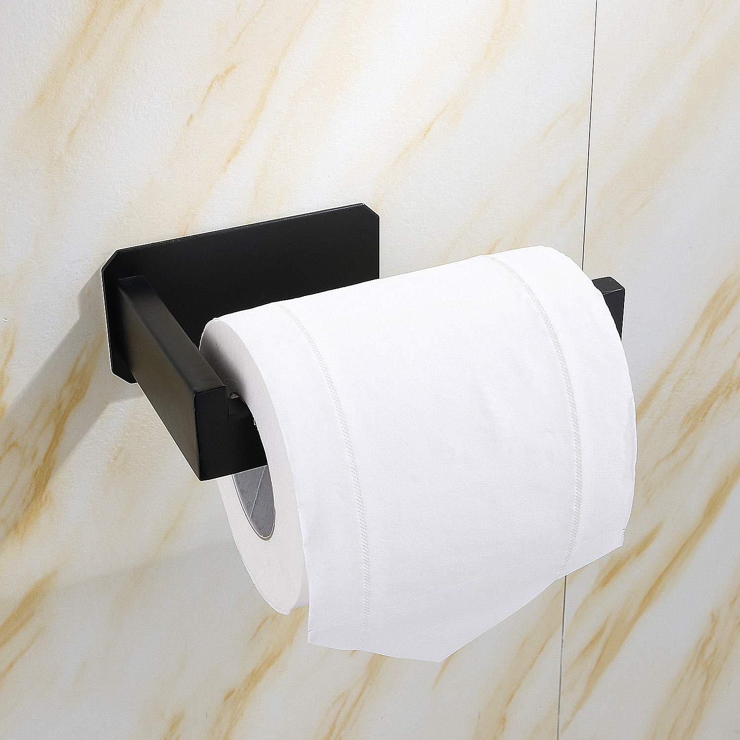 Selbstklebender Toilettenpapierhalter Aus Edelstahl – SUS304 – Klebt Ohne Bohren (schwarz)