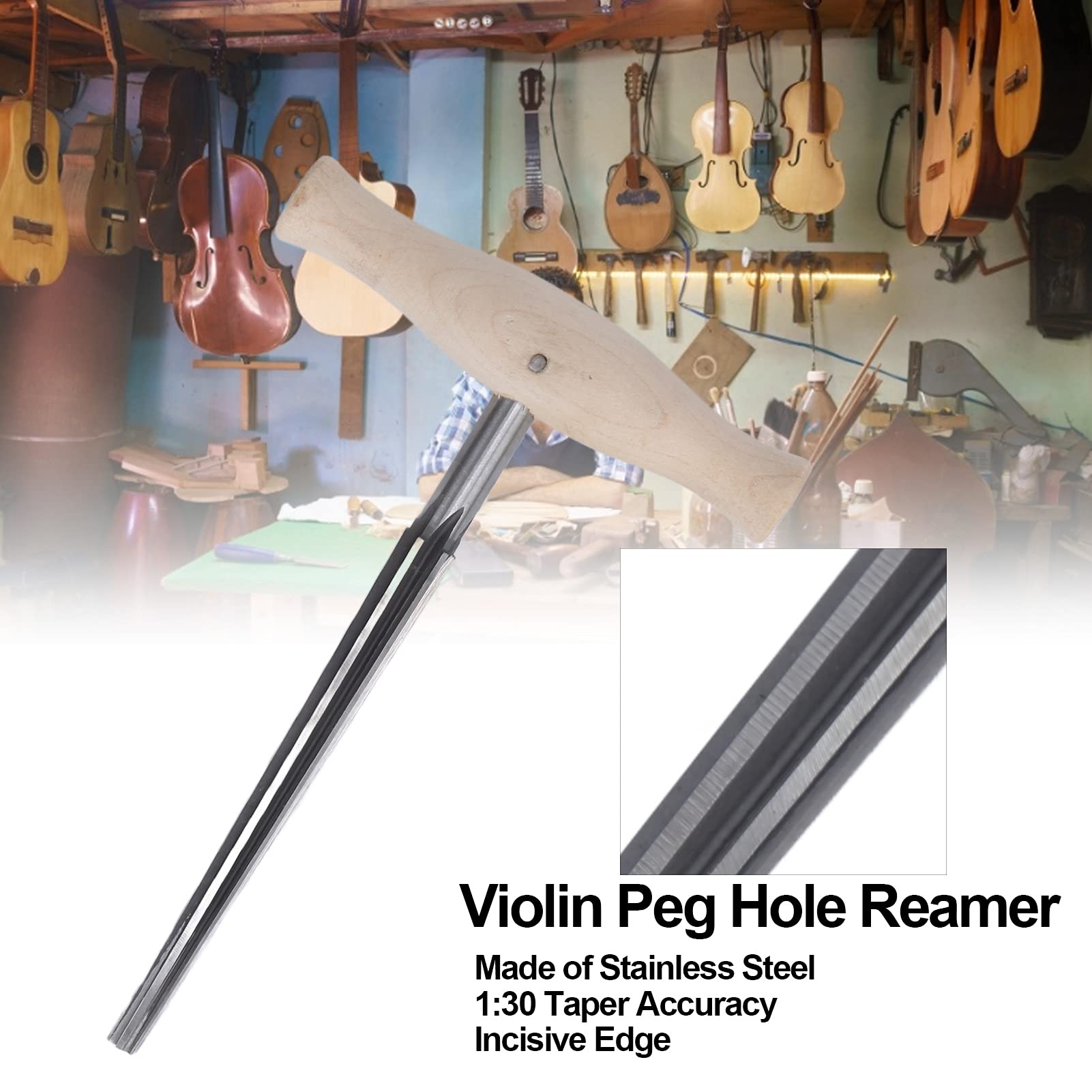 Violin Viola Peg Hole Reamer, Violin Peg Hole Reamer, Guitar Repair Tool Luthier Tools Cello Repair Tool for Violin for Cello