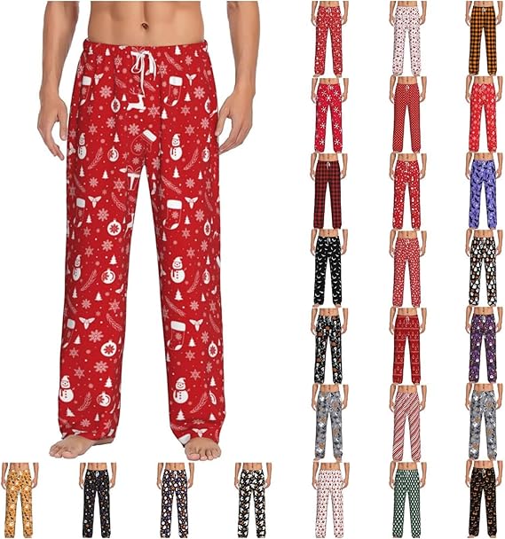 HJINGSUN Mens Christmas Halloween Pajamas Funny Xmas Pajama