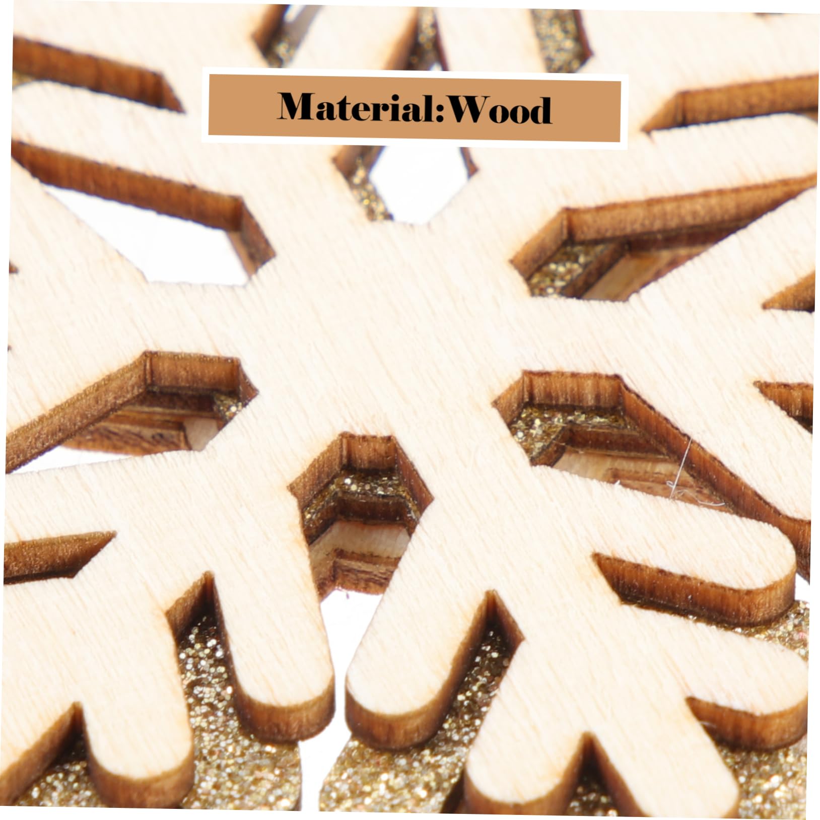 Cabilock 5 Set Albero Di Natale in Legno Neve Albero Natale Christmas Tree Fiocco Di Neve Nevicare Decorazioni Da Appendere Per Natale Decorazione Dell'albero Di Natale Di Legno 6 Pezzi * 5