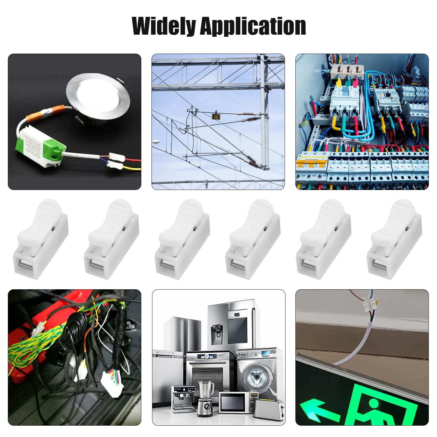 Conector Rápido de Resorte CH1 para Tiras de Luz LED, 100 Piezas