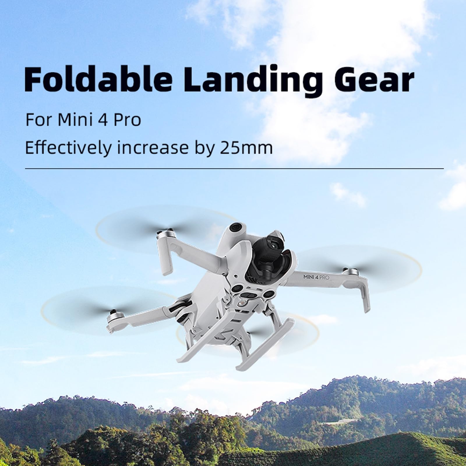 ZJRXM Mini 4 Pro Landing Feet Accessories, Extended Landing Gear, Landing Gear, Holder Protector for DJI Mini 4 Pro Drone Accessories - Image 2