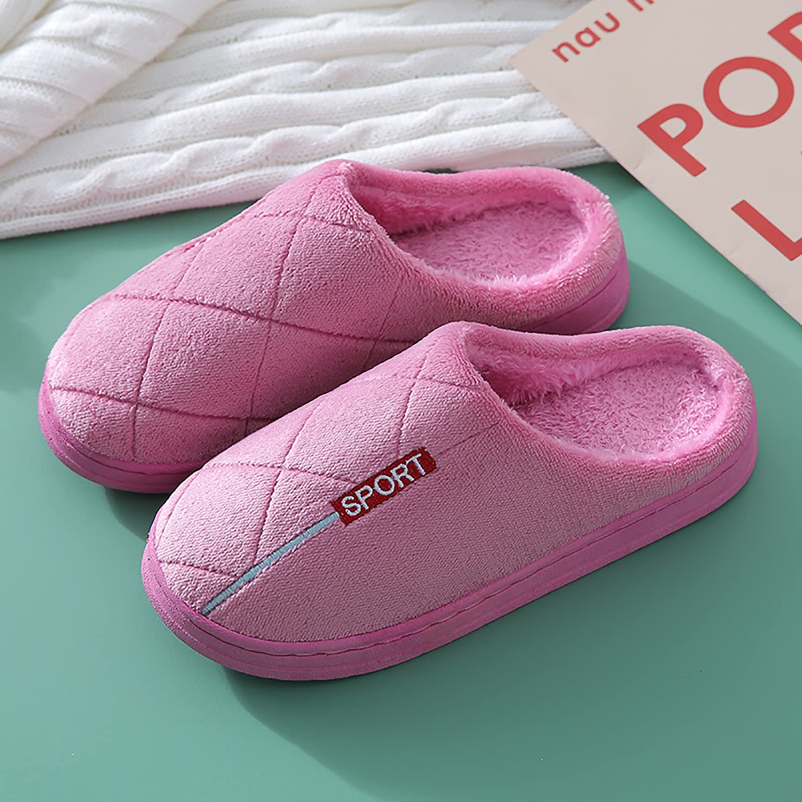 Pantofole Donne Accoglienti Pantofole da Camera da Letto All'aperto Interni Morbide Pantofole da Casa Pantofole da Donna Scarpe da Casa