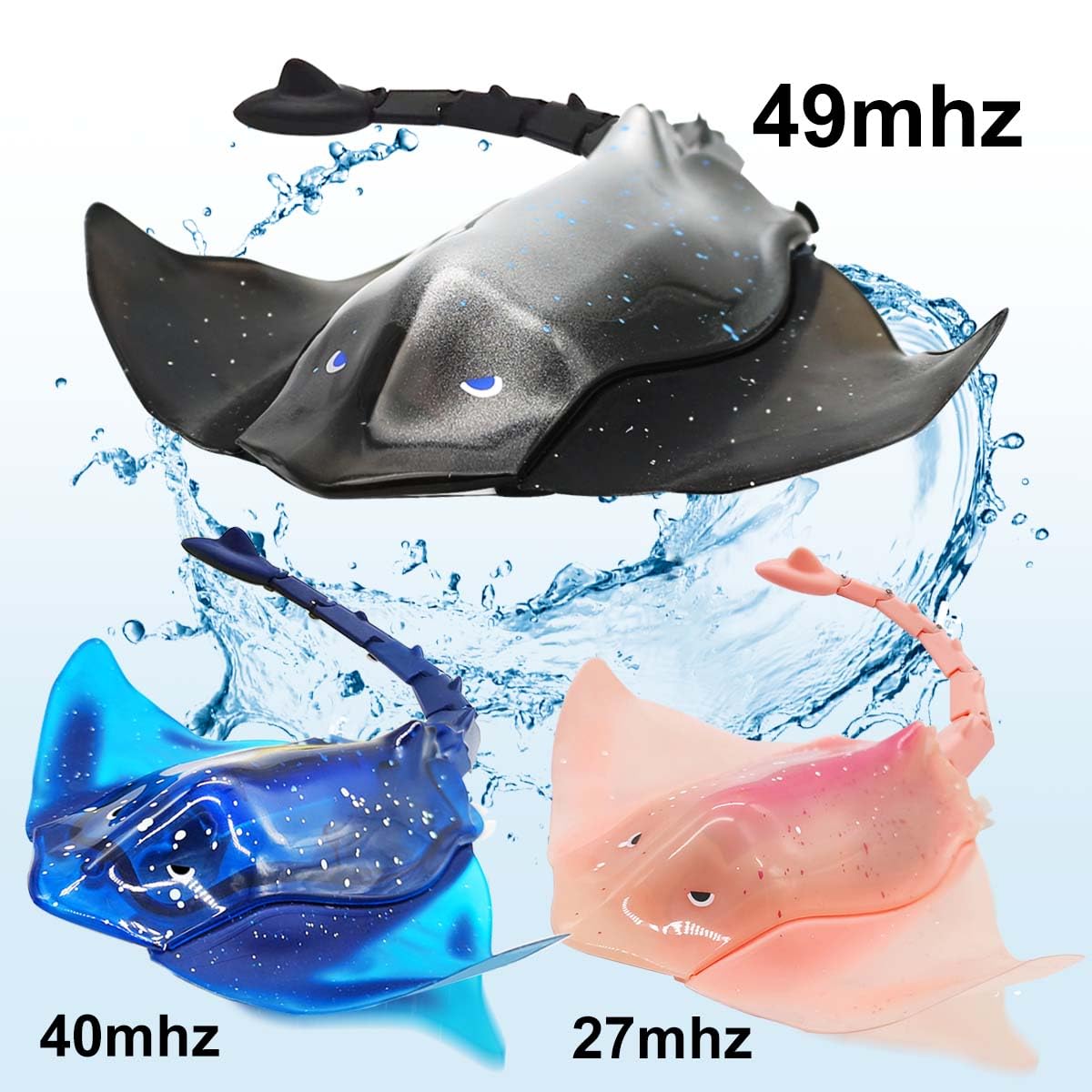 Invento Just Play – Raie Manta RC Aquatique 2,4 GHz – Poisson Robot Télécommandé Pour Baignoire Ou Piscine – Charge USB, 15 Min D’autonomie – Dès 8 Ans