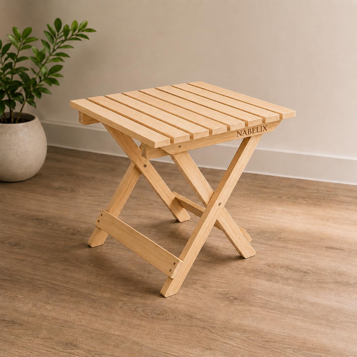 store patio folding end table/tea table, balcony and garden bistro side table, outdoor wooden square portable end table/picnic table for camping and dining