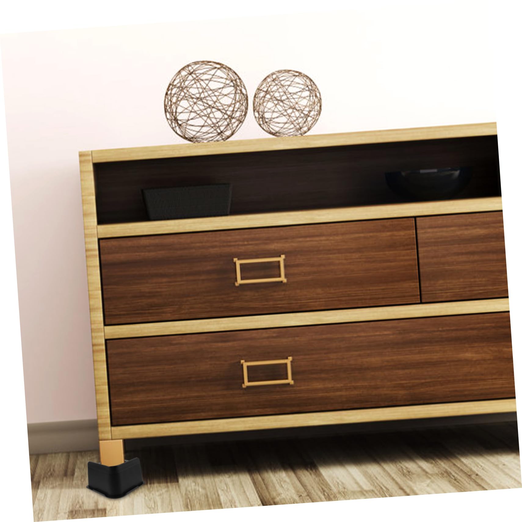 Housoutil 4 Piezas Elevadores para Cama y Sofá Antideslizantes Goma Resistente para Muebles Mesas Sillas y Electrodomésticos el Hogar