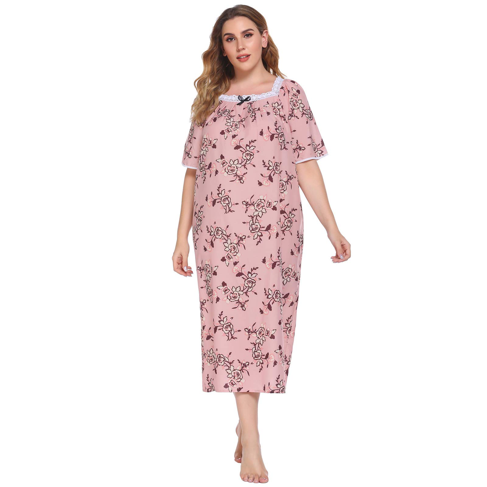 Chemise de nuit grande taille imprimée pour vos moments de détente cocooning en pyjama 3XL