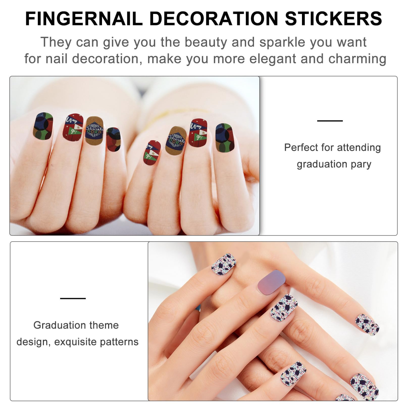 VICASKY 32fogli Adesivi Per Unghie Decorativi Facili Da Applicare Su Unghie Naturali o Artificiali Fantasie Uniche Per Manicure Art Perfetti Per Principianti e Occasioni Speciali