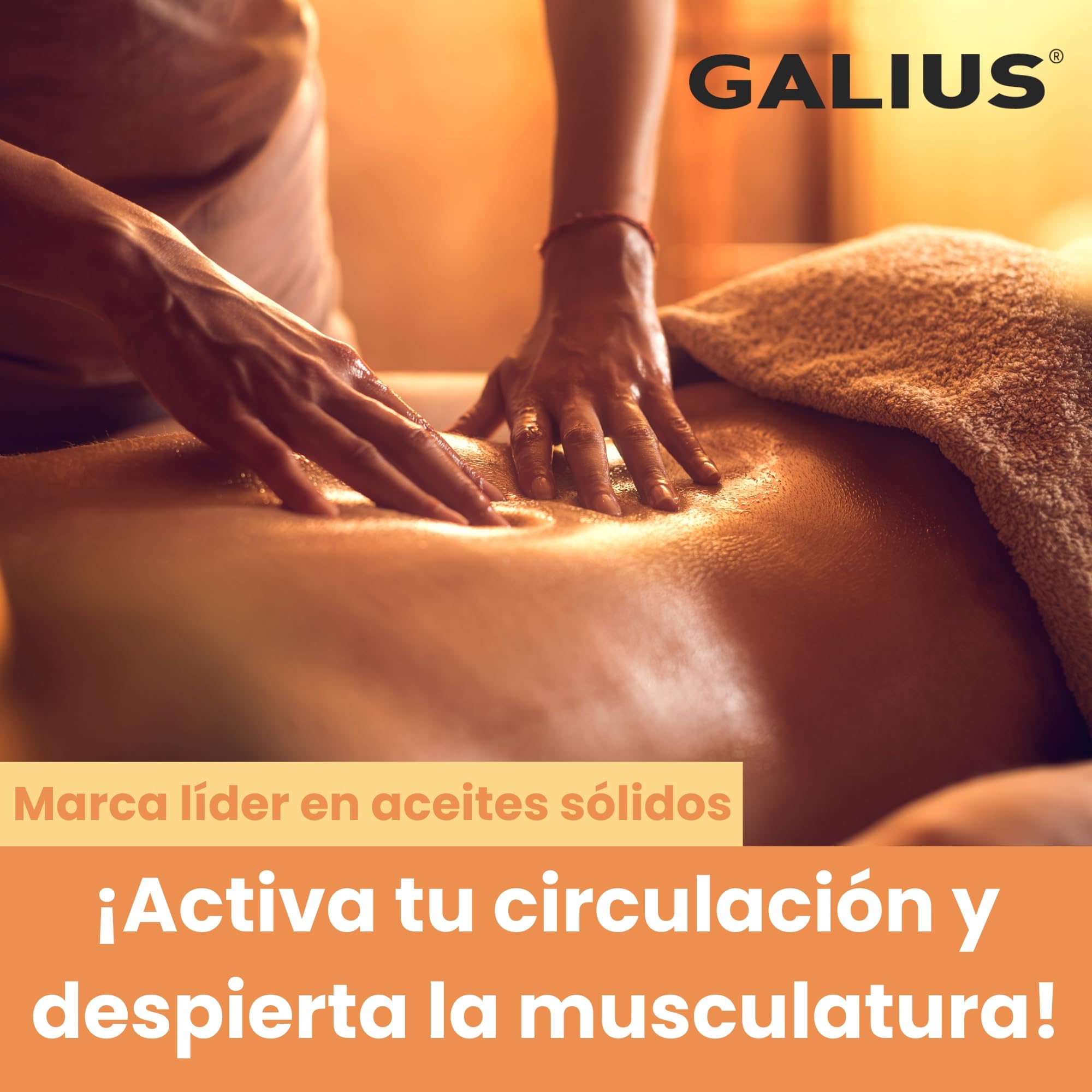 GALIUS - Aceite Sólido Efecto Calor para Masaje Deportivo - Aceite Masaje Fisioterapia con Extractos Naturales - Alivio Muscular - Aceite de Masaje Profesional - Crema Masaje Rápida Absorción 1000ml