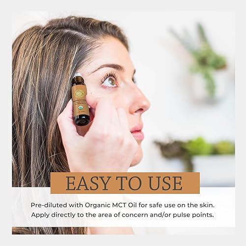 Miniatura 5 de Silk Road Organic Frankincense Carterii - Aceite esencial Roll On, 100% puro certificado por USDA para piel radiante, dolores corporales, alivio del