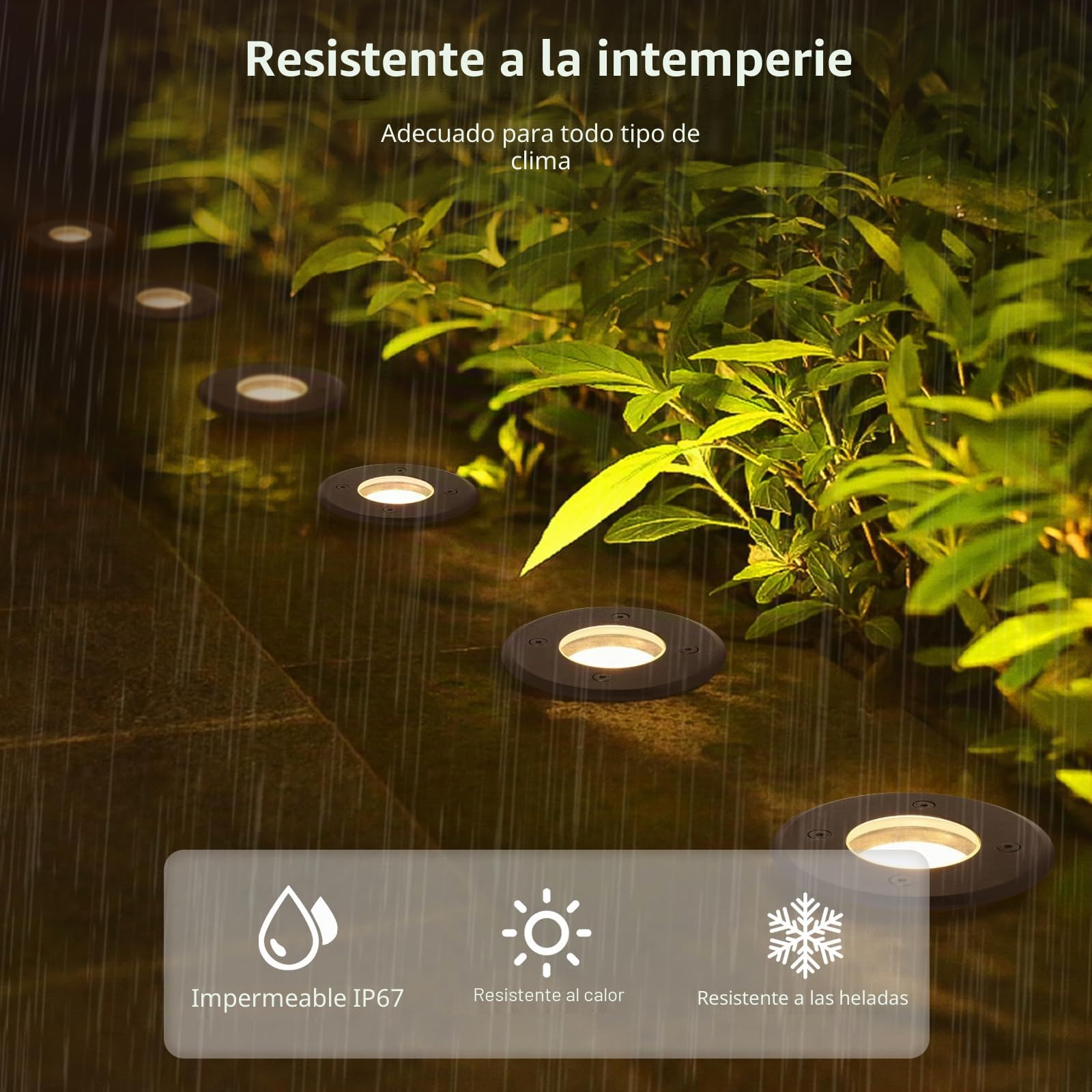 YindaLux 4x Foco empotrables led exterior suelo para GU10 230V, IP67 Impermeable Foco Empotrado en Suelo para Camino Jardín Pasarela Patio Piscina sobre el suelo, Redondo, Negro(sin bombilla)