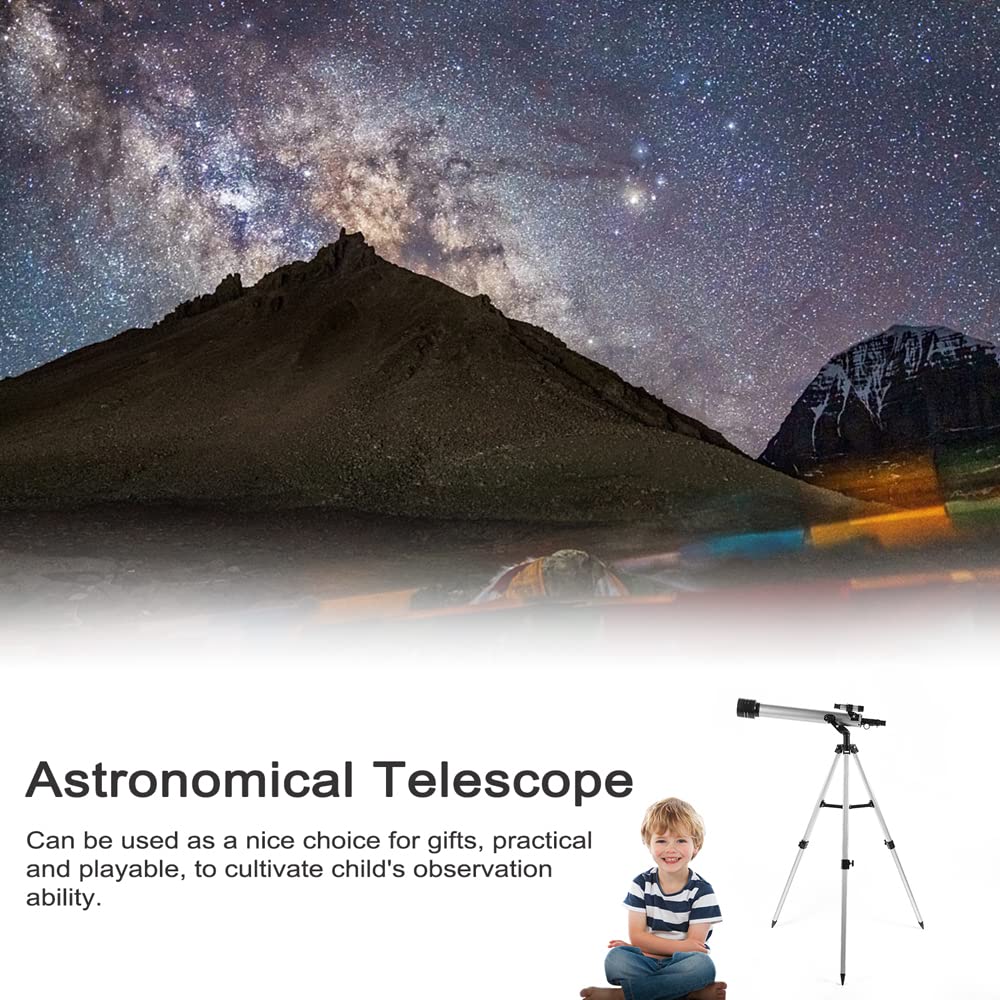 Telescopio per esterni ad alta chiarezza astronomica telescopio professionale per osservazione delle stelle, treppiede compatto per osservare monoculare per bambini, adolescenti, principianti