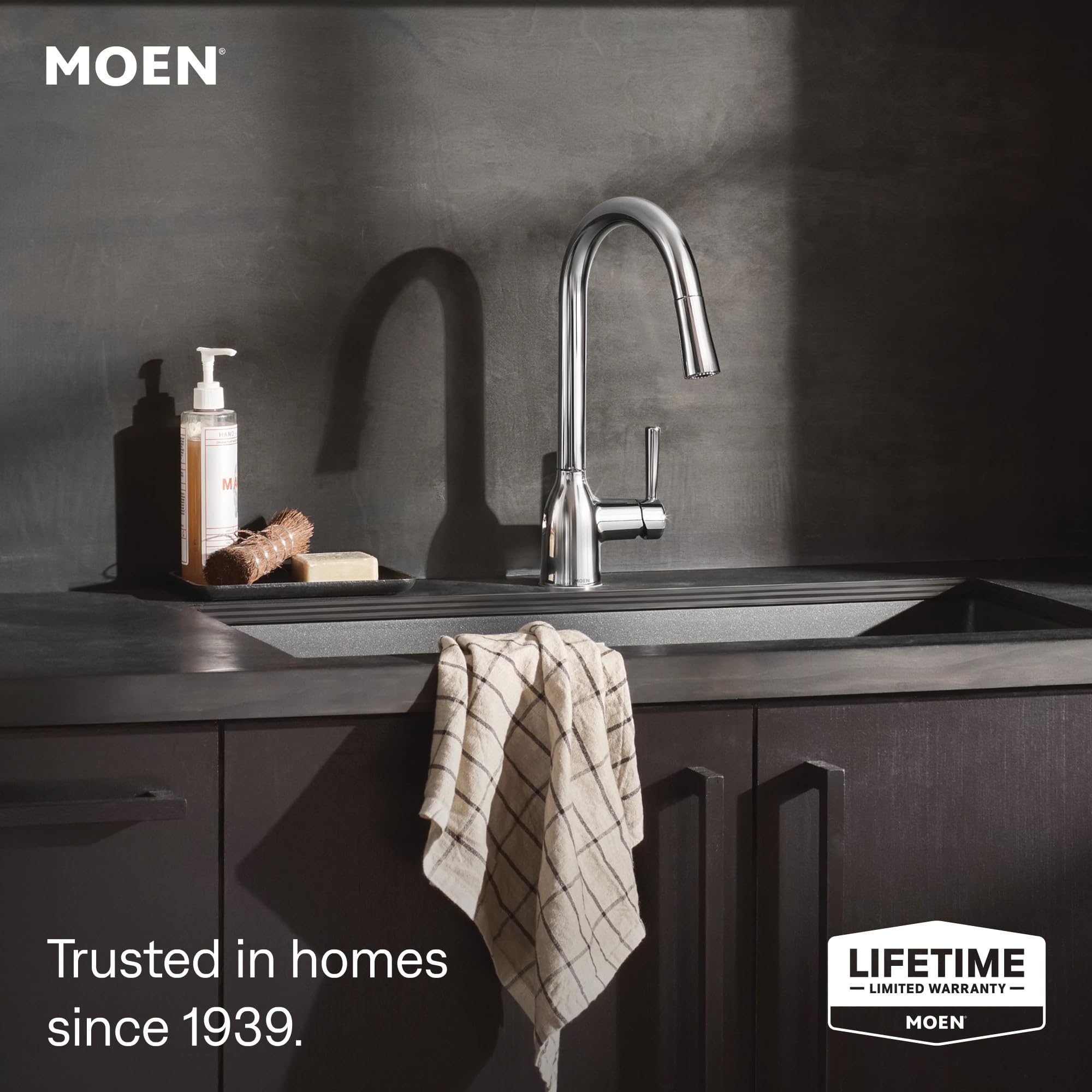 Moen Adler Chrome Motionsense Wave Sensor Touchless One Handle