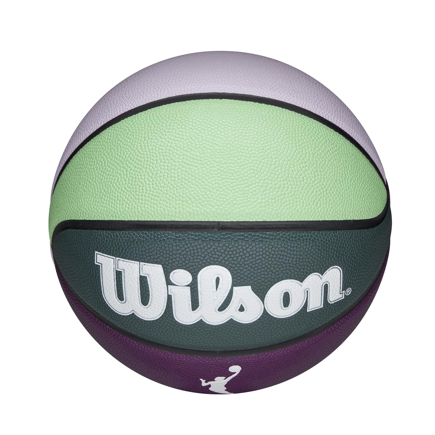 Wilson Pallone da Basket WNBA Heir Wow, In Materiali Pure Feel, Per Indoor/Outdoor, Viola/Turchese, Misura 6
