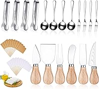 Vista 8 de Accesorios para Tabla de Charcutería Juego de Cuchillos Esparcidores Cuchillo Esparcidor de Queso y Mantequilla Utensilios de Charcutería con Mangos