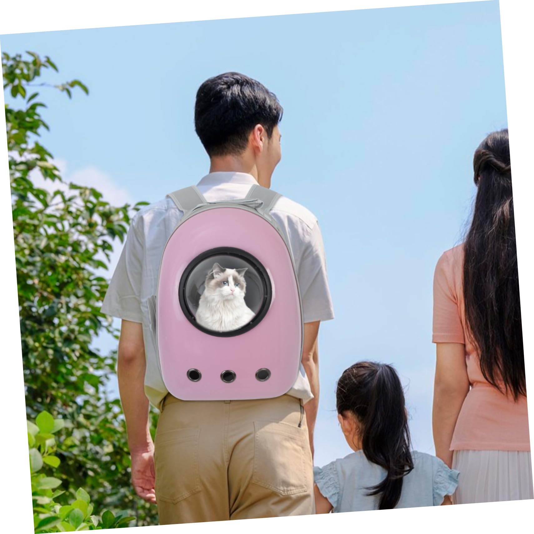 Katzentragerucksack mit Transparentem Deckel, Leichtes Oxford PC