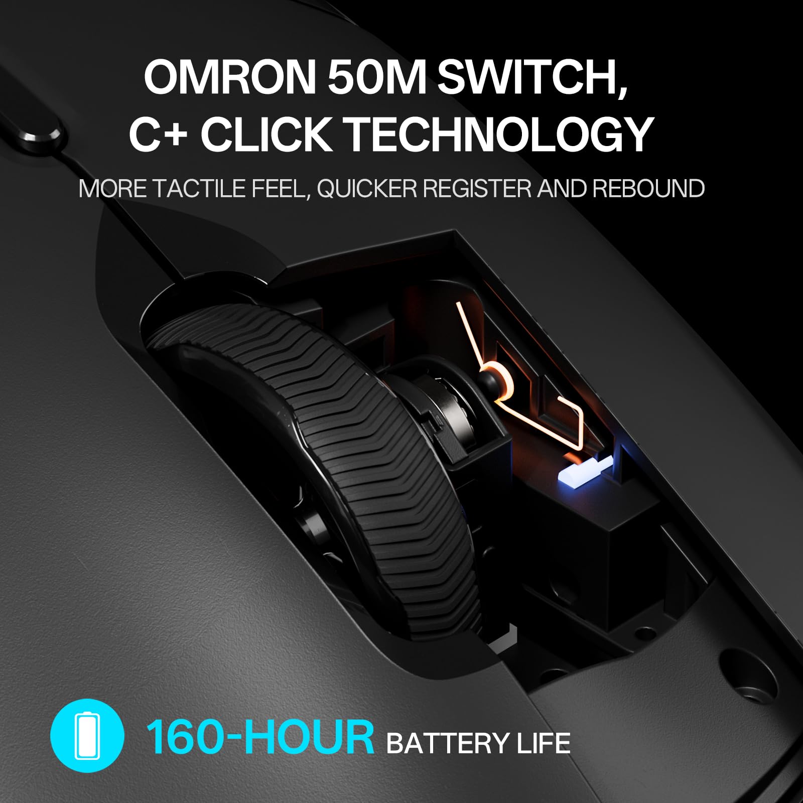 Rapoo VT9Pro - Ratón inalámbrico para juegos, 26000 DPI, mouse superligero 4K para juegos de sondeo, mouse óptico con sensor PAW 3398 para PC portátil, 10 botones programables, batería de larga