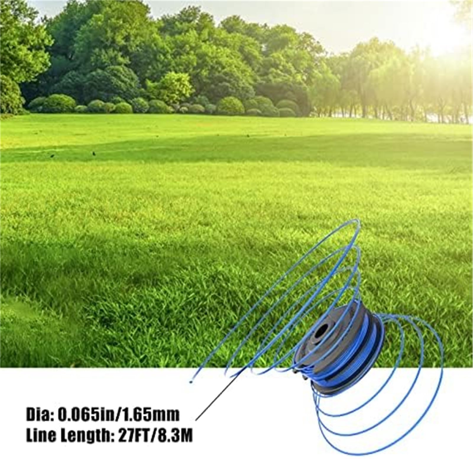 Automatyczna szpula kosiarki 6 sztuk wymienna żyłka szpuli dla Greenworks G40LT 8. X 1,65 mm 40 V podkaszarki dla trawnika G40LTK2 G40LTK2x(BLACK 8pcs)