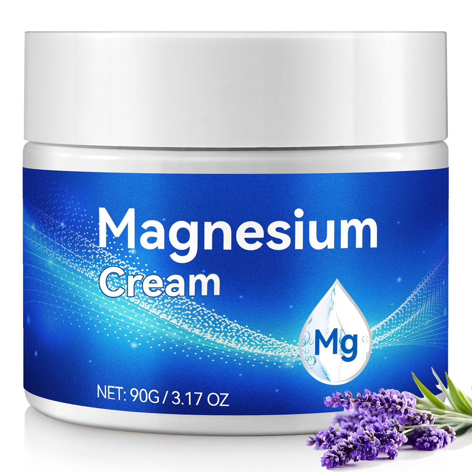 Magnesium Cream - Magnesium Lotion, Topical Magnesium Butter Balm for Legs, Feet, Arms or Chest, with Magnesium Chloride, Lavender