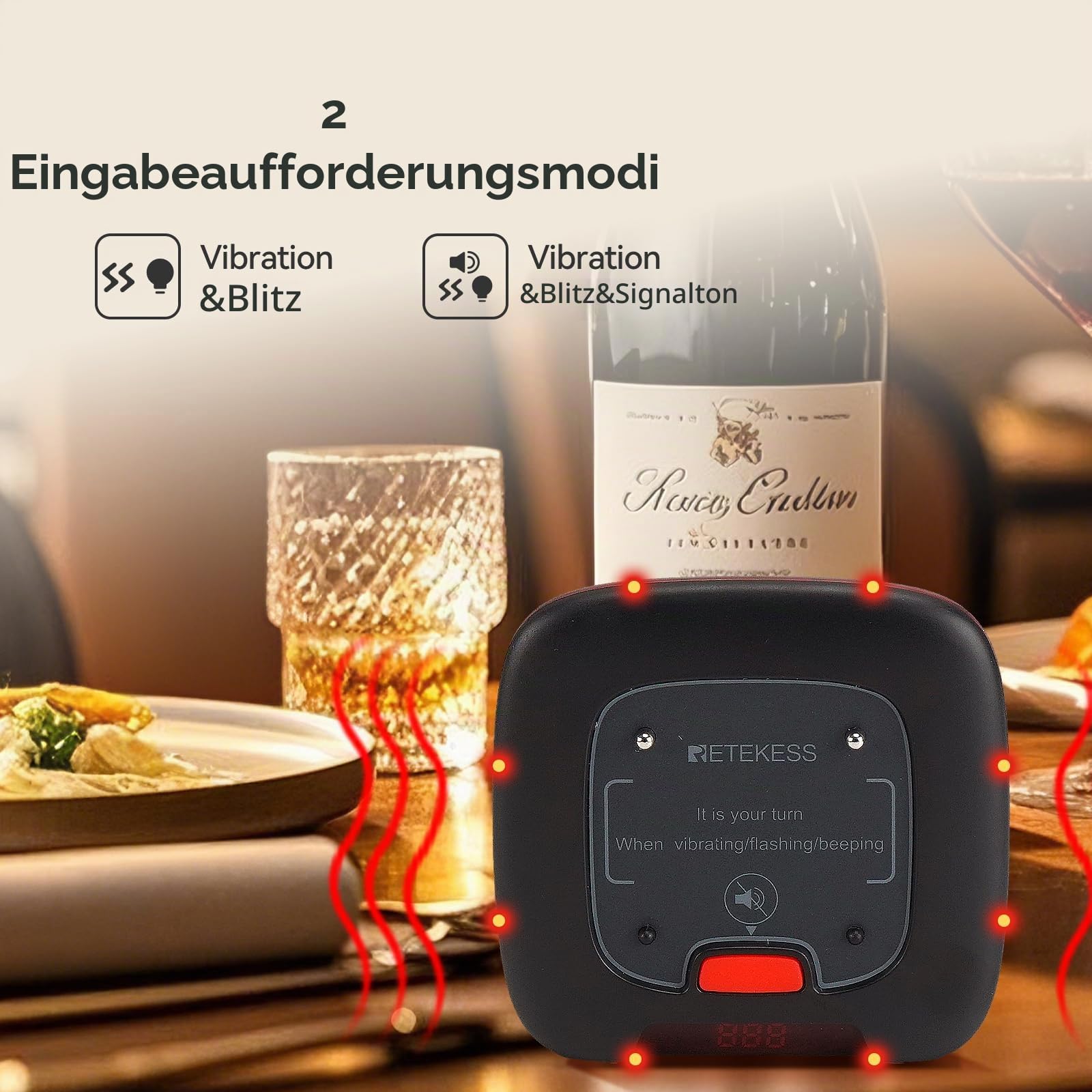 Retekess TD183 Pager Rufsystem, Rufsystem Gastronomie, 20 Pagers