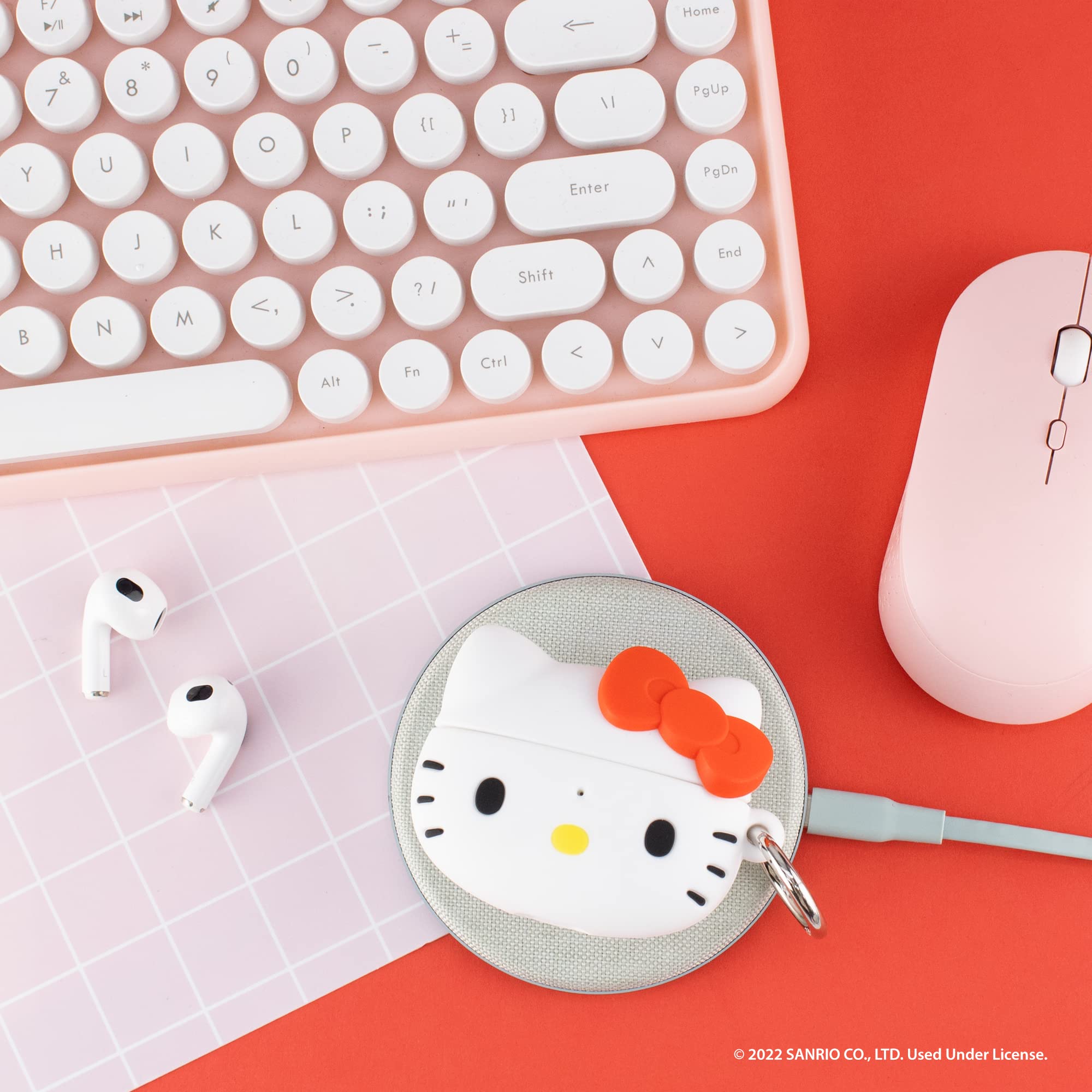 iFace Hello Kitty & Friends Süße AirPods 3 Hülle Kompatibel mit AirPods 3rd Gen. - Silikon-Schutzhülle [Karabinerhaken im Lieferumfang enthalten] [Kabelloses Laden kompatible Abdeckung] - Hello Kitty