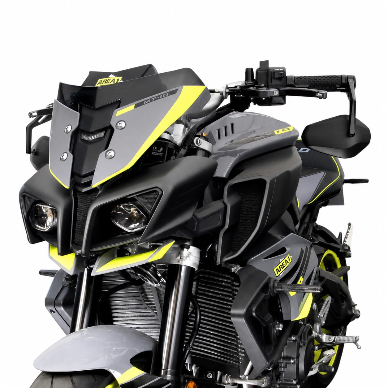 Area1 universal Motorrad Lenkerendenspiegel Rückspiegel Paar e-geprüft kompatibel mit Duke SMC/R MT07 MT09 MT125 Z900 Z650 Z500 Z125 CMX CB 500 Hornet SV650 GSXS GSF Bandit R12 S1000 Tuono RnineT