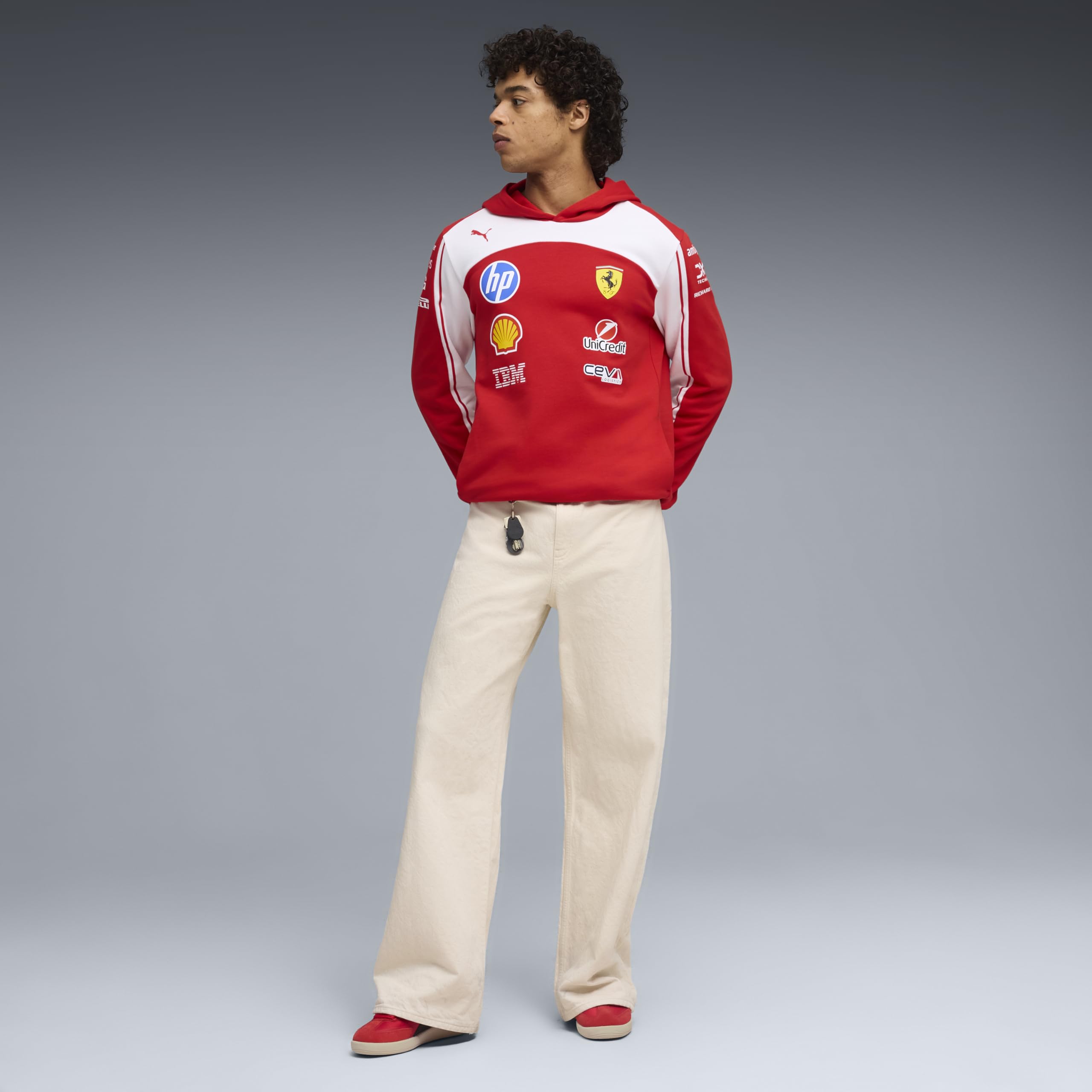 PUMA Scuderia Ferrari F1 2026 Sudadera con Capucha del Equipo para Hombre - Rojo