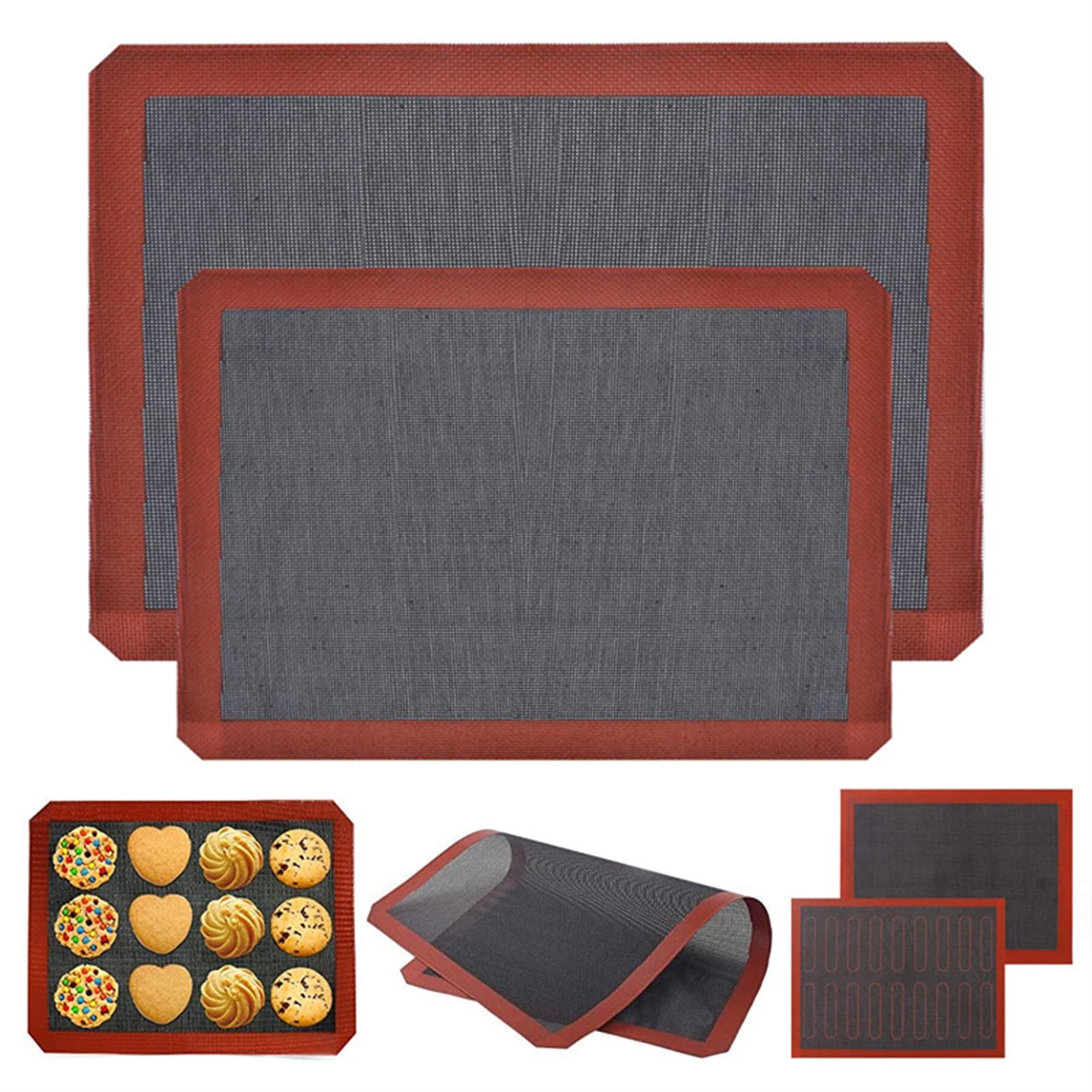 Lifup Kitchen Silicone Baking Mat, Silicon Cookie Sheet, Non Stick and Reusable Silicone Baking Sheet 15.75'' x 11.81''