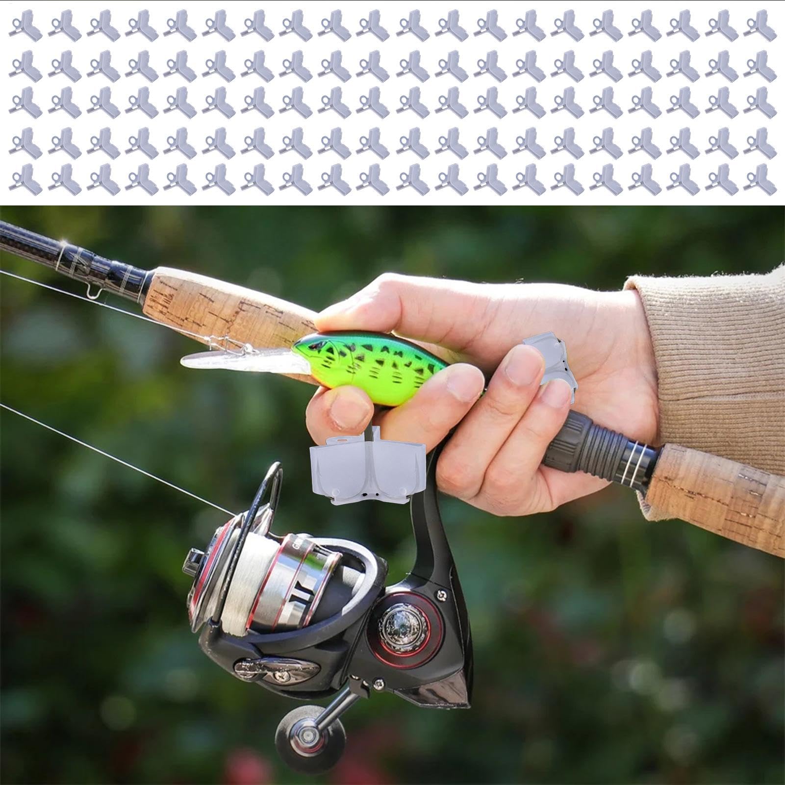 Coppe a gancio tripla da pesca, coppe a gancio triplo, ganci per cappelli di protezione, 100 pezzi, copertura di sicurezza per amo da pesca, supporto di sicurezza per gancio triplo per una