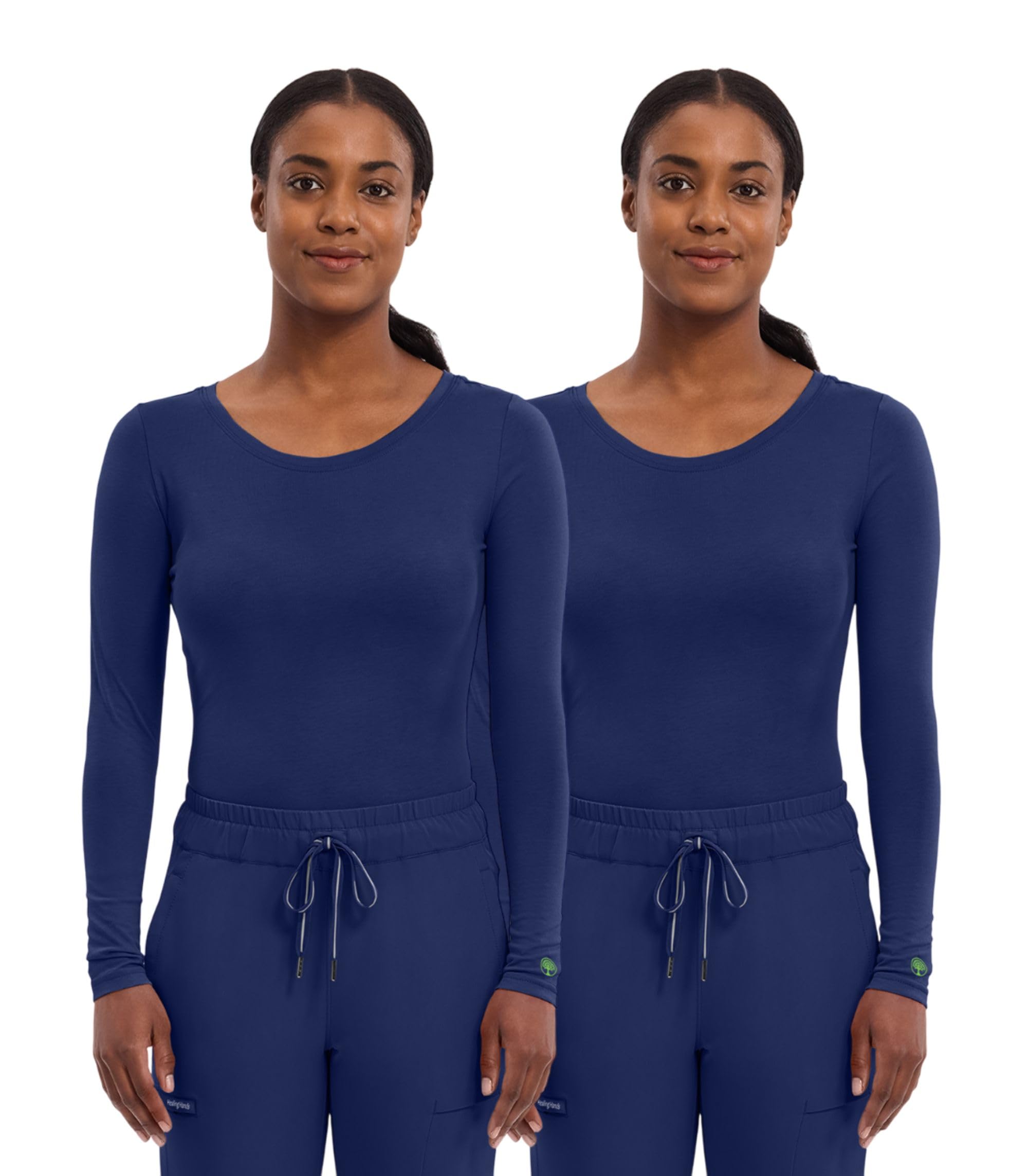 Healing Hands Women's Underscrub Soft Knit Melissa Longsleeve Scrub Tee with Breathable & Easy Care Fabric 5047
