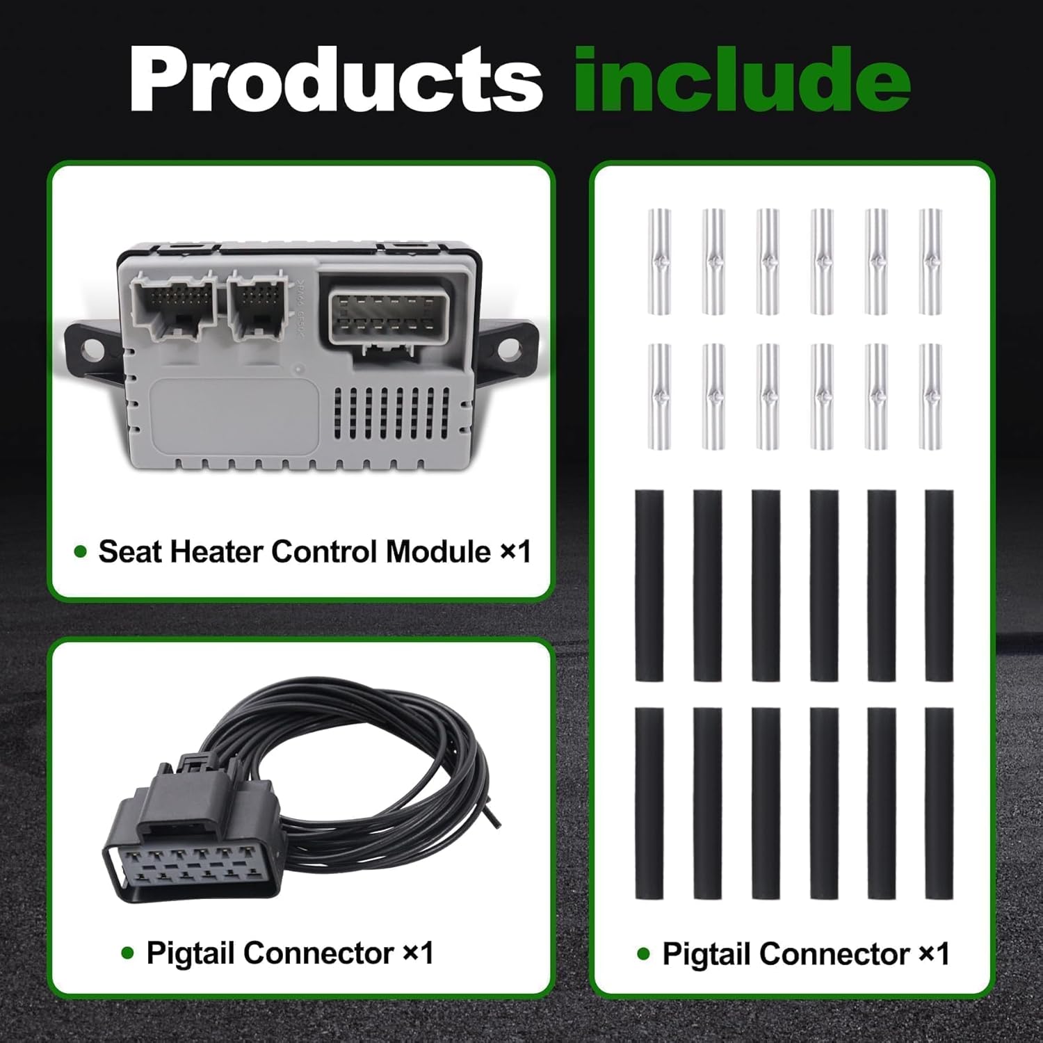 601-704 BU5Z14C724A Seat Heater Control Module w/Pigtail Kit WPT928 Fit for 2011-2022 Ford F-150 F250 F350 F450 F550 Super Duty for Edge Explorer Flex Fusion, for Lincoln MKS MKZ MKT