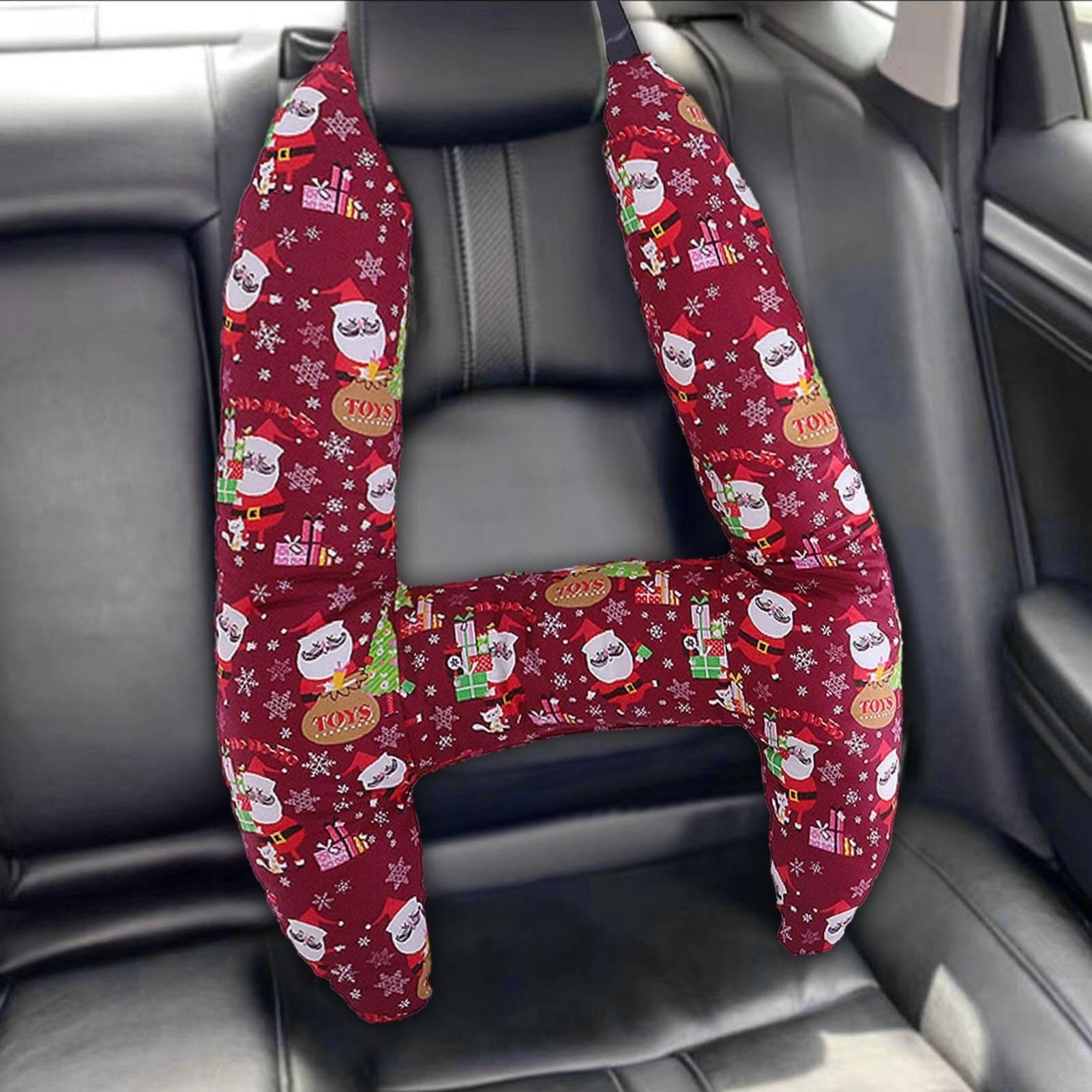 Cuscino da viaggio for auto, cuscino for sedile posteriore in stile H con personaggio dei cartoni animati, comodo poggiatesta for adulti e bambini in movimento(C)