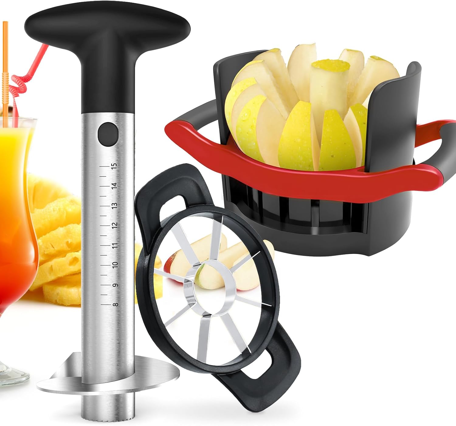 Newness Pineapple Corer & Apple Cutter 12 Slicers