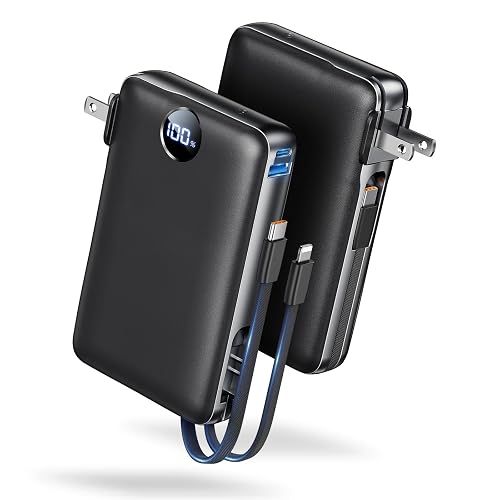 Portable Charger Power Bank 50000mAh Massive Capacity with Wall Plug Black