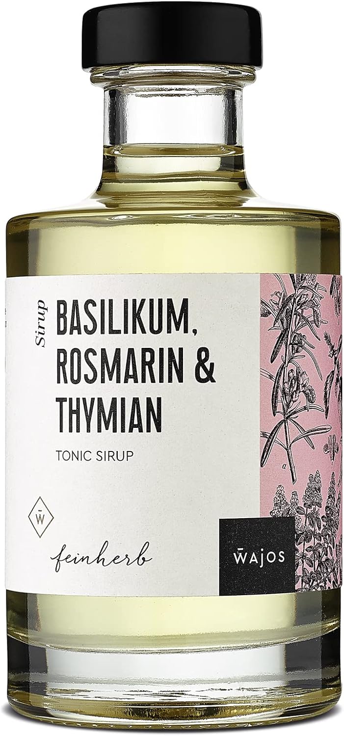 WAJOS Basilikum, Rosmarin und Thymian Tonic Sirup 200 ml, Tonic Water
