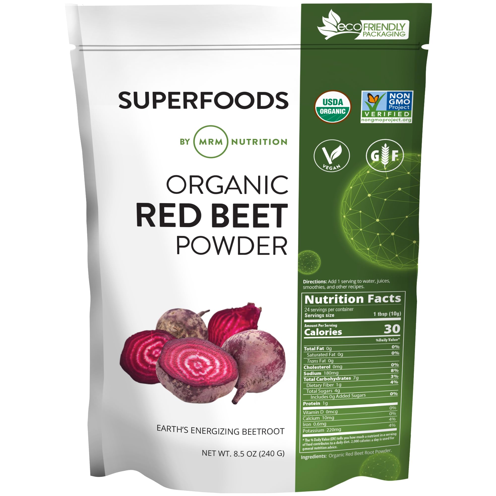 MRM Raw Organic Red Beet Powder, 8.5 Ounce