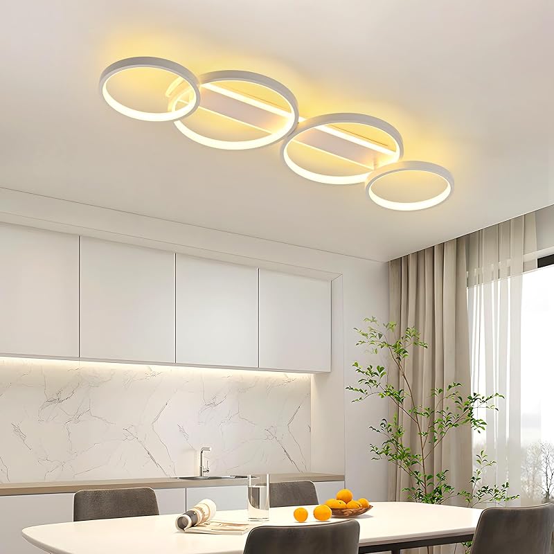 KUKAK LED Mennyezeti Lámpa Gyűrű Alakú Dimmelhető Távirányítóval 4 Izzó 60W