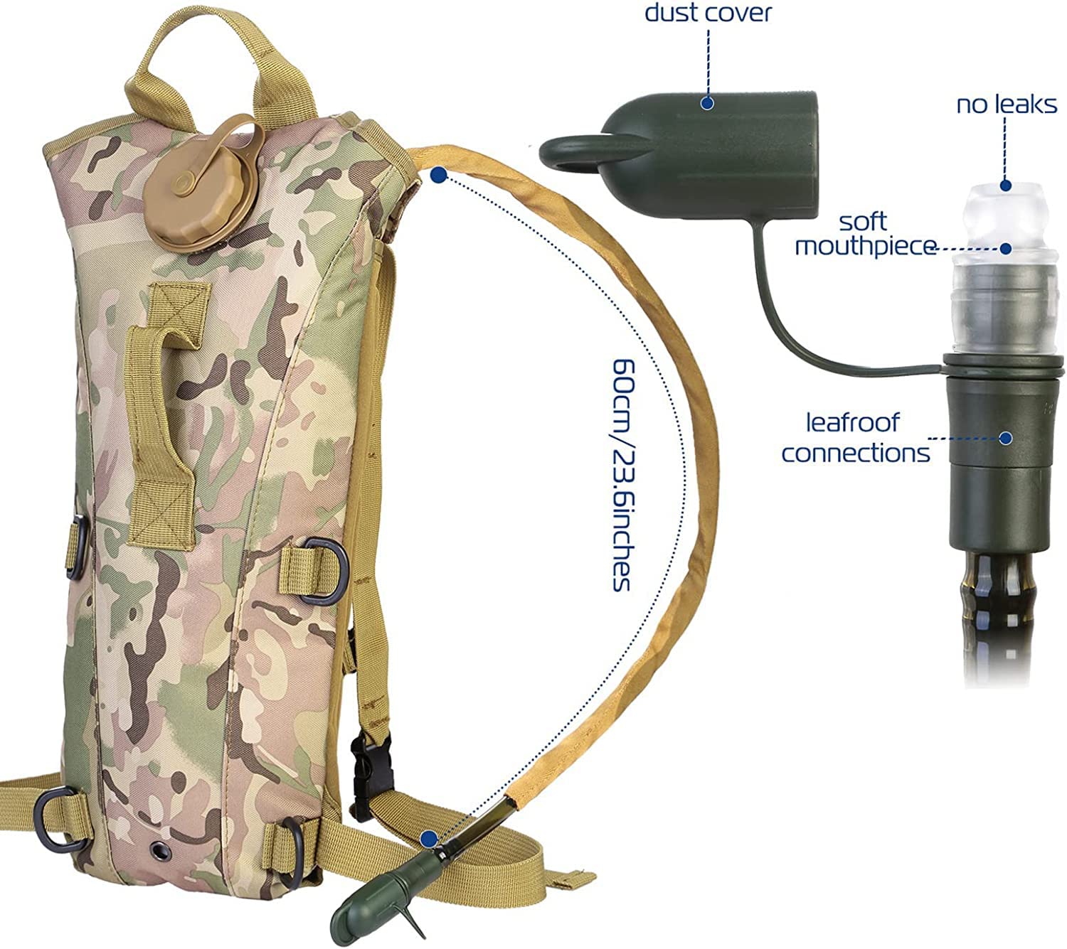 Mochila De Hidratación Para Ciclismo Con Bolsa De Agua De 2l | Envío gratis