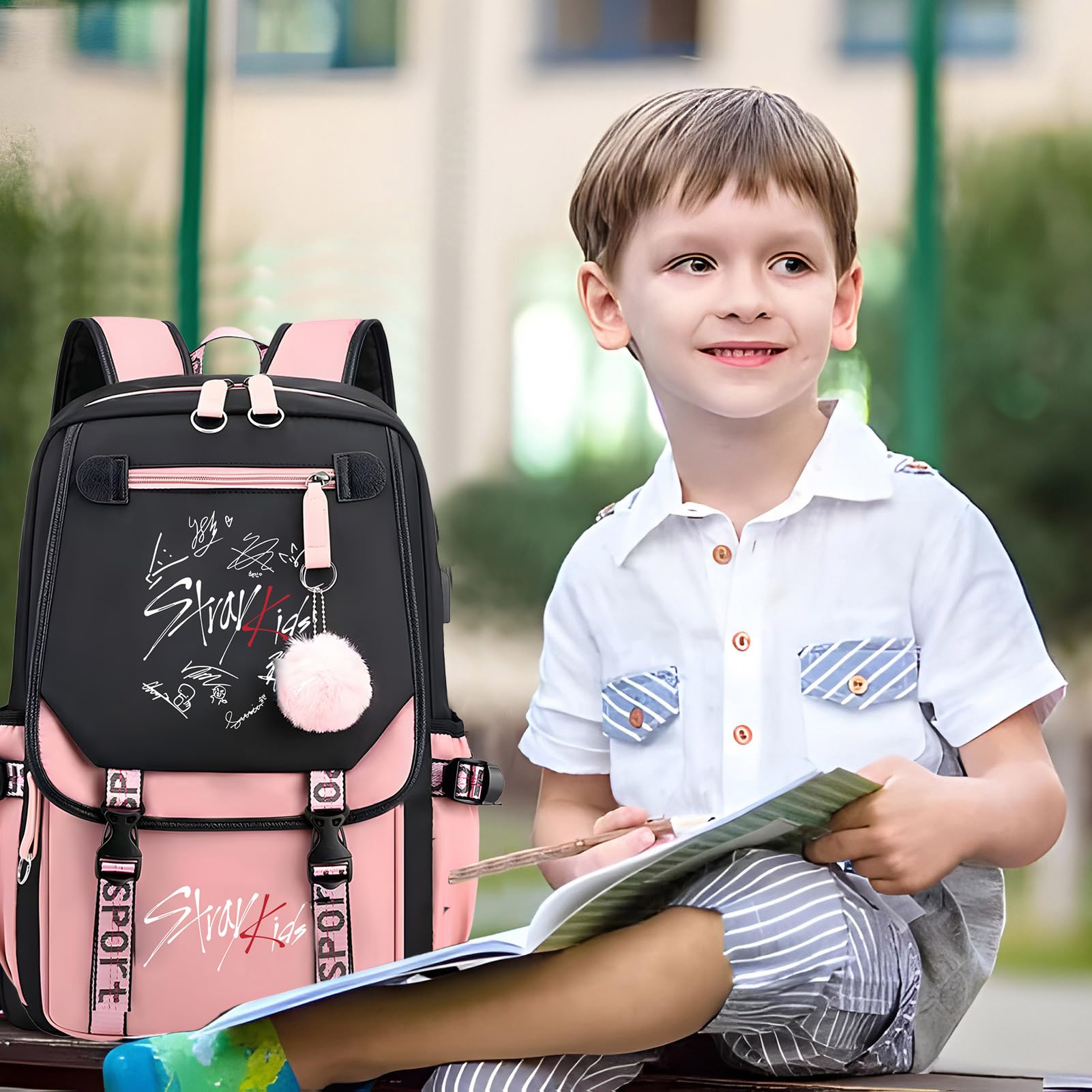 Stra-y Ki-ds Sac à dos de voyage léger pour fans de K-Pop