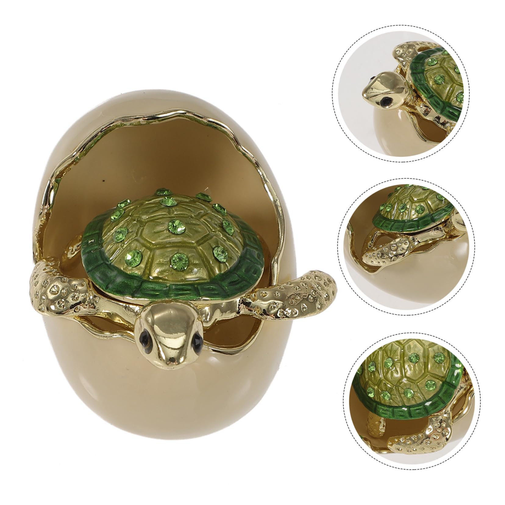 Abnehmbarer Kühlschrankmagnet in Gold aus Legierung Schildkröte mit Strass