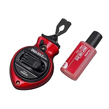 Tajima CR201R-PR Chalk-Rite II Extra Bold Snap Line with Triple Speed Rewind with Free Red Dye