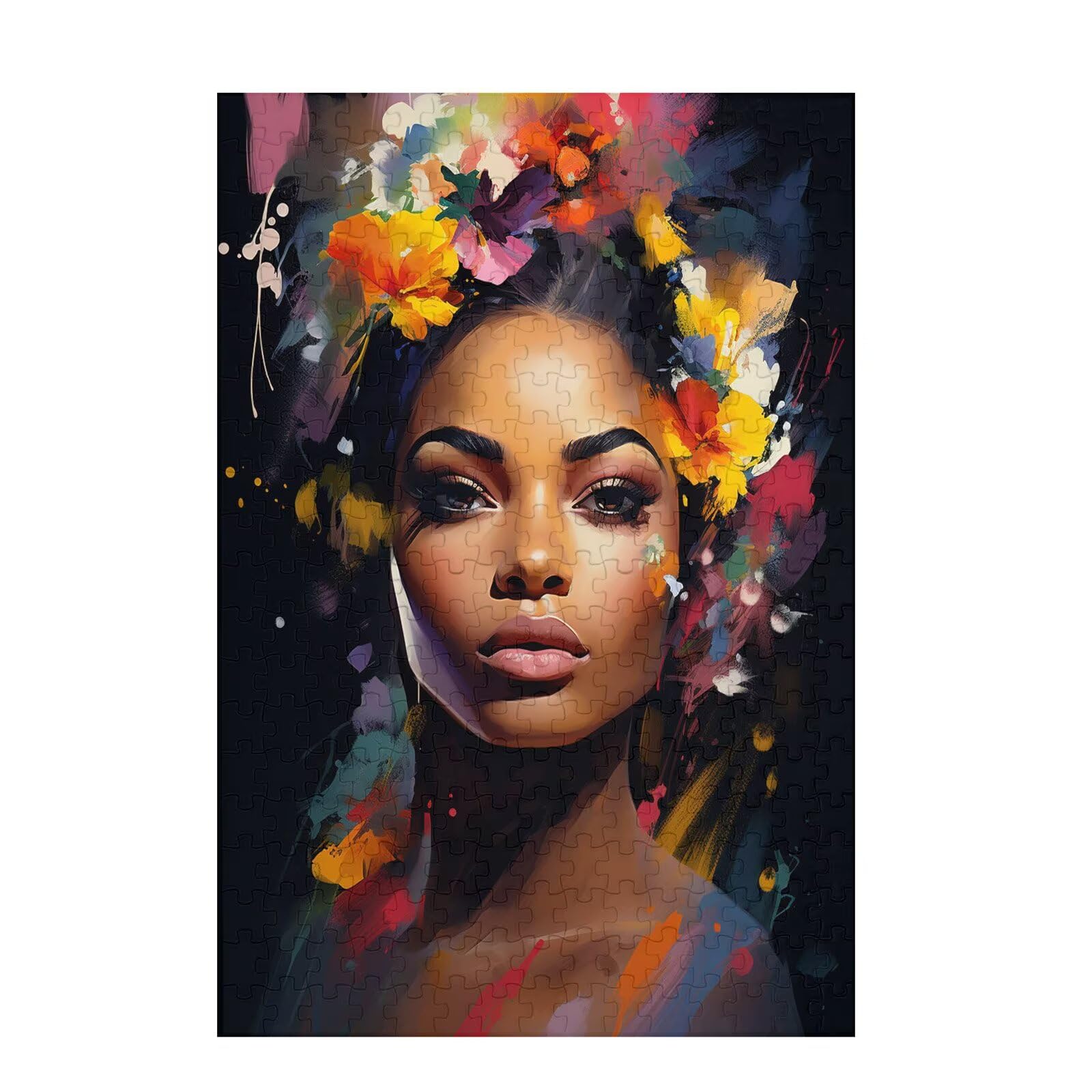 5000 sztuk puzzli dla dorosłych, kreatywne niemożliwe puzzle dla dorosłych początkujących, duża drewniana układanka z plakatem i pudełkiem do przechowywania, prezenty dla kobiet, motyw: kobieta i