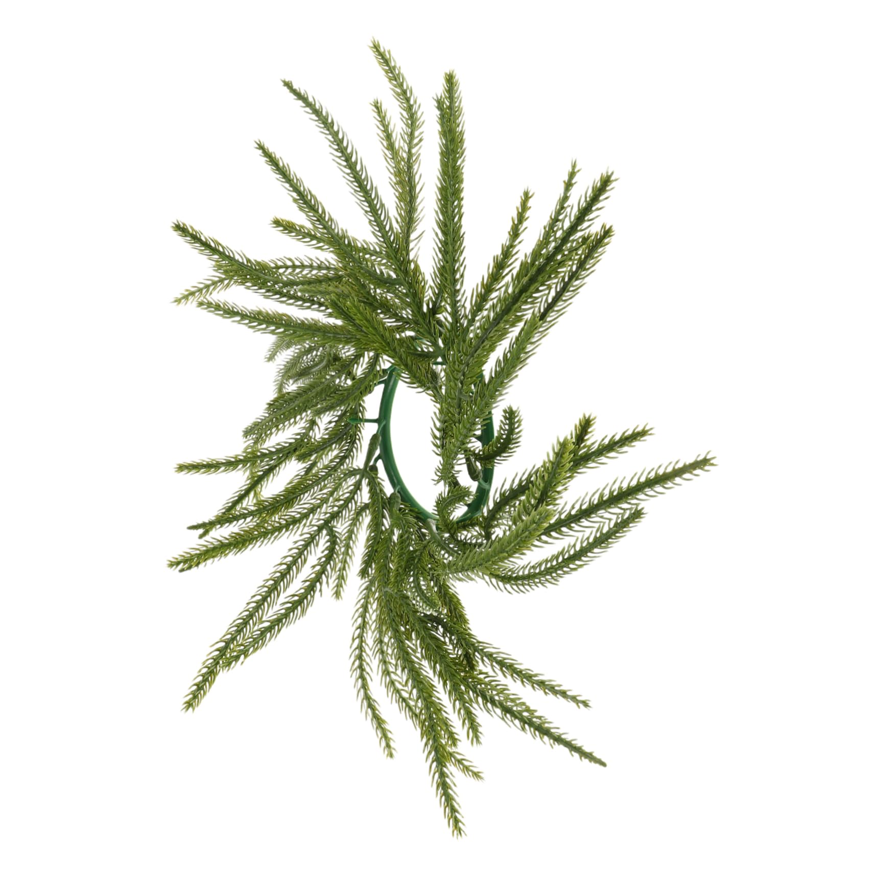 PRETYZOOM Realistic Norfolk Pine Candle Ring Wreath Faux Greenery Centerpiece for Christmas Table Decor Safe Stable Candle Holder for Holiday Gatherings Easy Maintenance