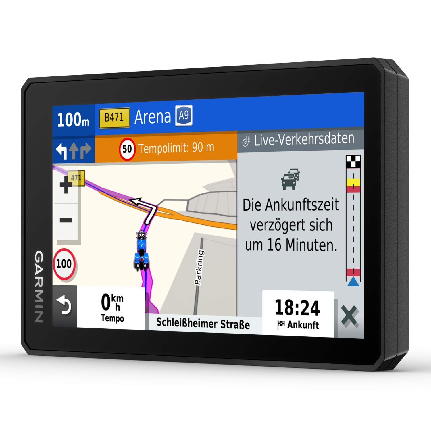 Garmin [renewed] zūmo XT – wasserdichtes Motorrad-Navi für On- & Offroad mit ultrahellem 5,5“ (14 cm) HD-Touchdisplay und EU-Karte. Mit Adventurous Routing, Satellitenbildern [Generalüberholt]