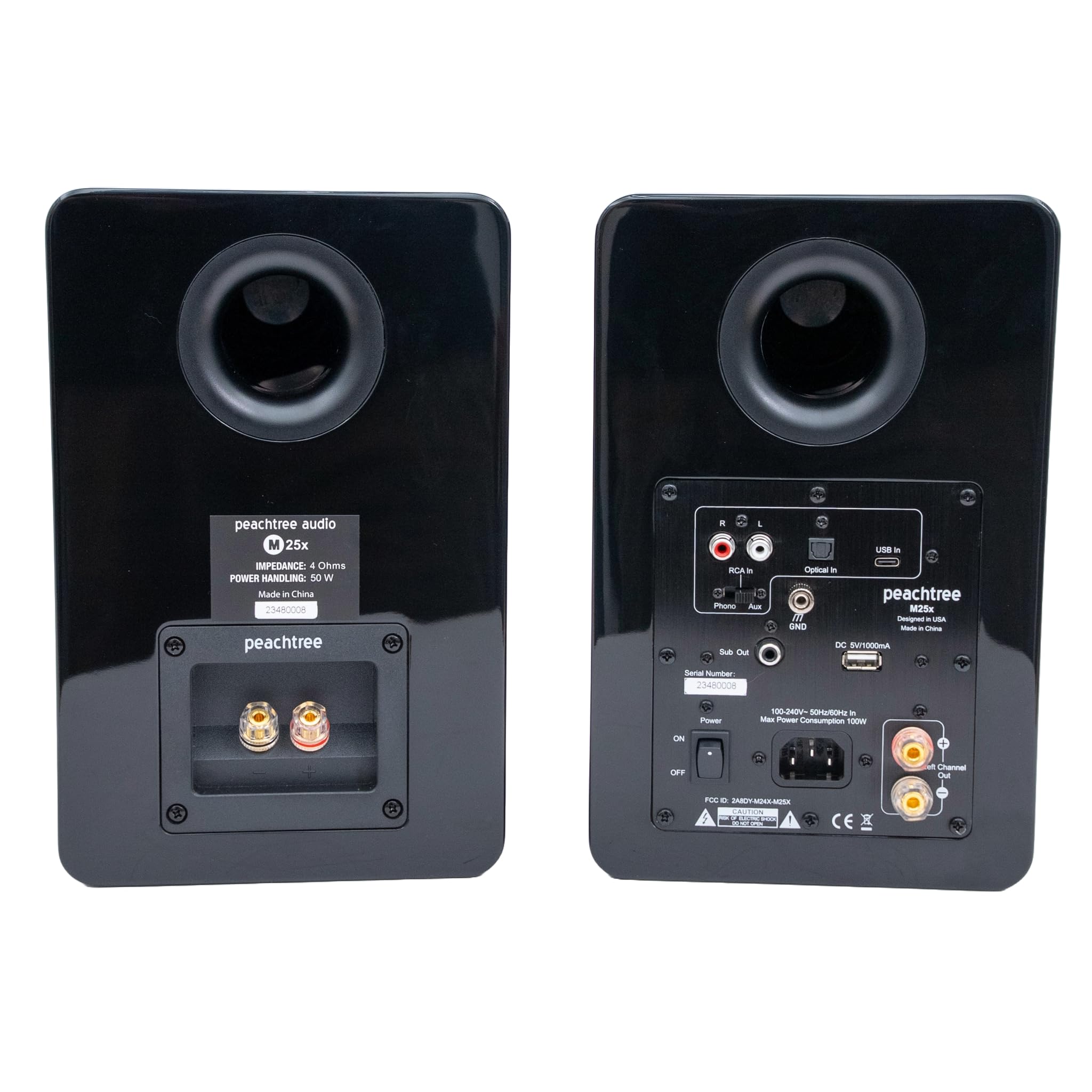 Amazon.com: Peachtree Audio M25x Powered Bookshelf Speakers (Pair