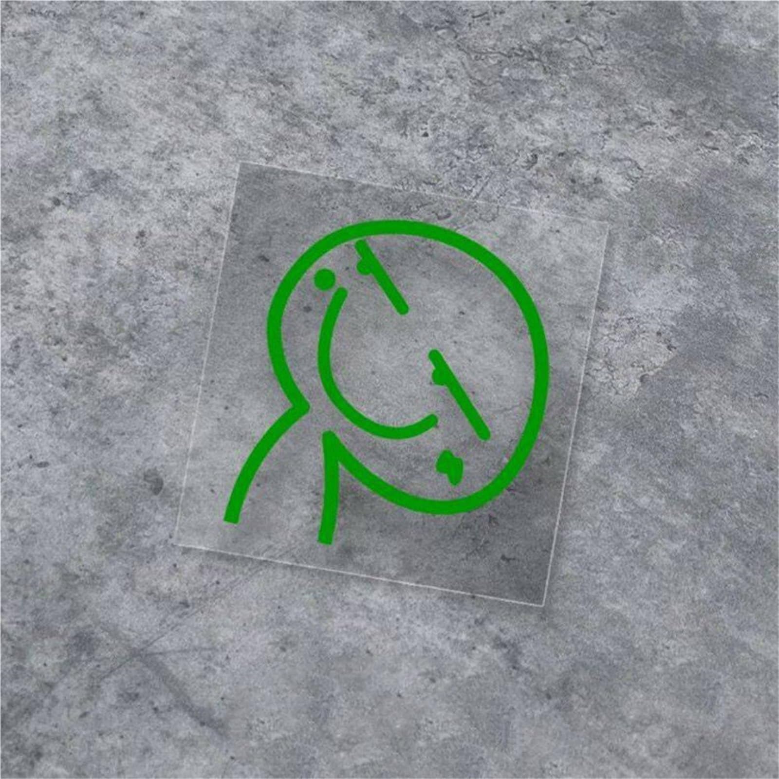 FGLFPXI Funny Wink Smiley Face Sticker Waterproof Creative Car Decal Multiple Colors Available