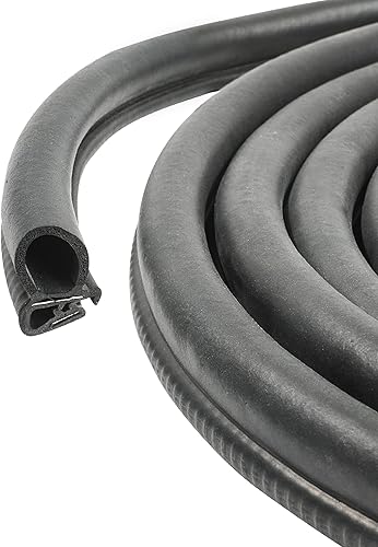 ESEWALAS - Tira universal de sellado de puerta de automóvil de 10 pies/20 pies, tira de sellado de goma en forma de U para puerta de automóvil con