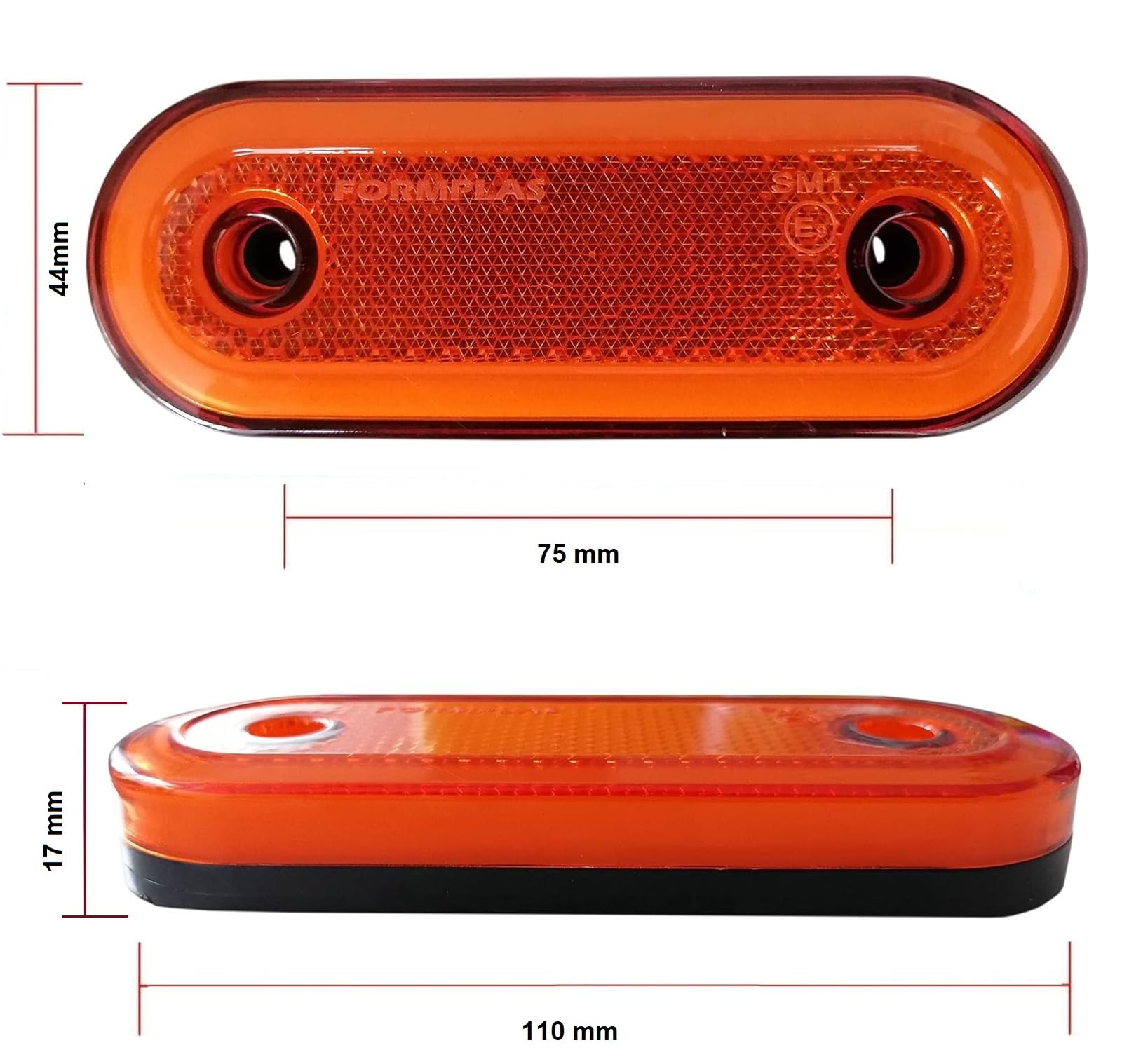 2 x LED Feux de Gabarit Lampe Remorque Camion Bus 24V